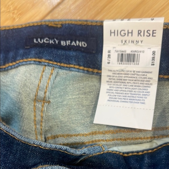 NWT Lucky Brand Bridgette High Rise Skinny Jeans 6/28 R with Studded Details - Picture 2 of 13